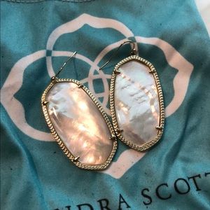 Kendra Scott White Danielle Earrings